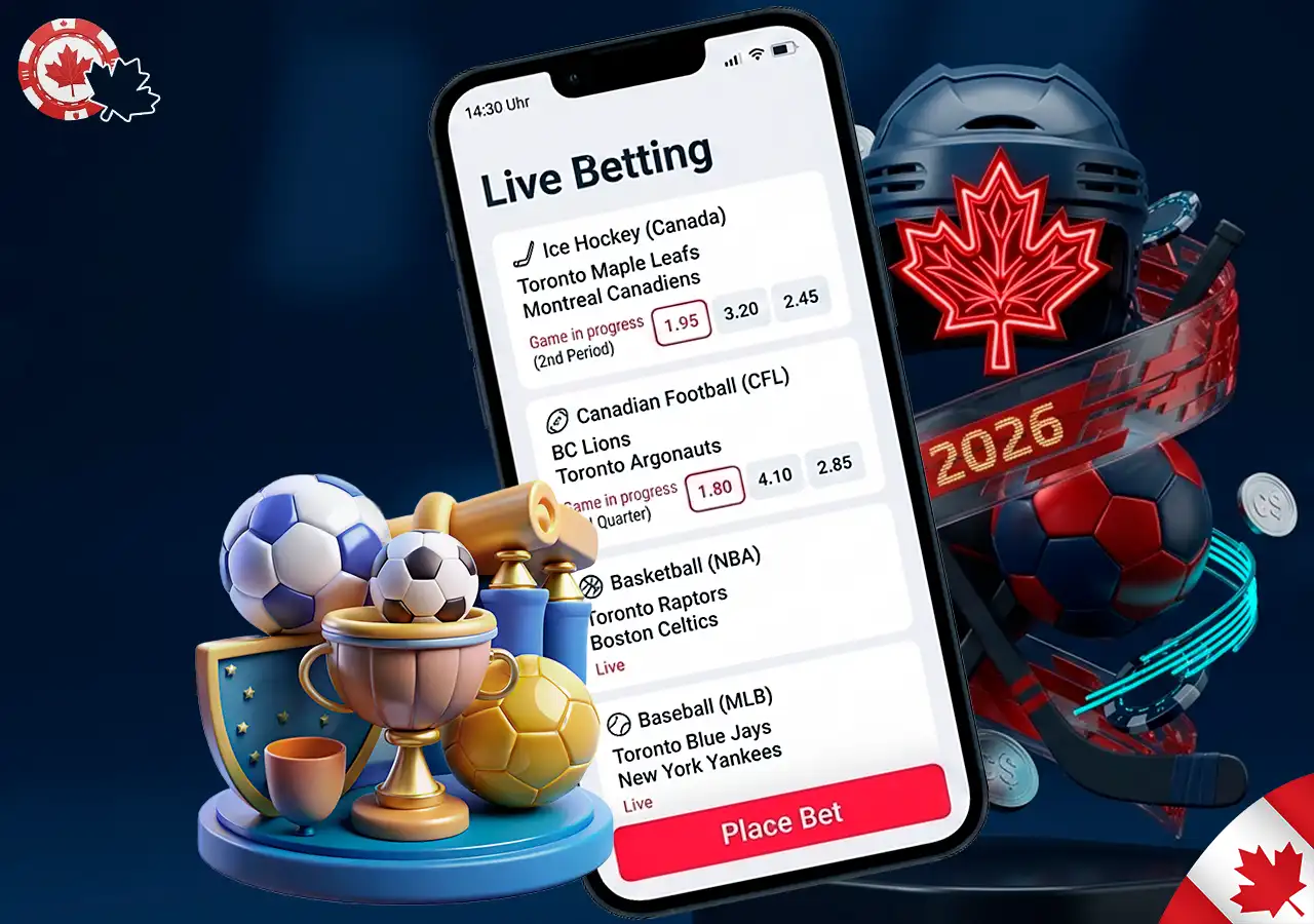 Best betting sites in Canada for sports betting in 2026 with legal licenses.